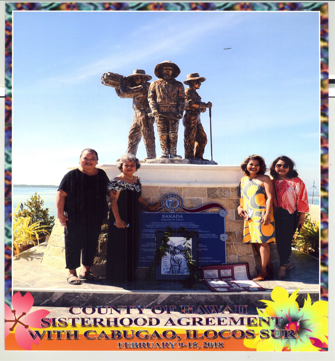 group photo in front of Sakada statute 