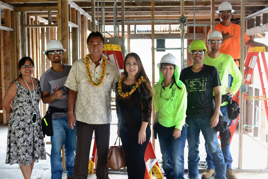 Leonard Tanaka, third from left, is the most recent Hawai'i CC Alumni of the Year. Tanaka is a 1976 Hawai'i CC Alumnus and owner of T&T Electric. Nominations are now open for this year's Alumni of the Year.