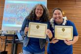 Karen Crowell and Kenoalani Dela Cruz received the Distinguished Chapter Advisor Team Award.