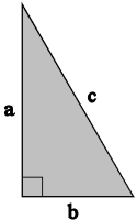 Right Triangle illustration: Exercises 9-11 (link: Pythagorean Theorem/info)