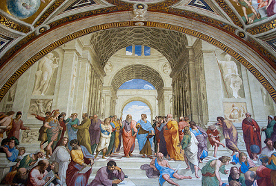 "School of Athens" painting by Raphael
