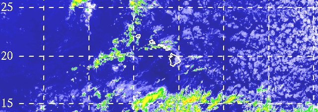 Hawaii weather satellite image (link: Current HI Weather from NWS/NOAA)