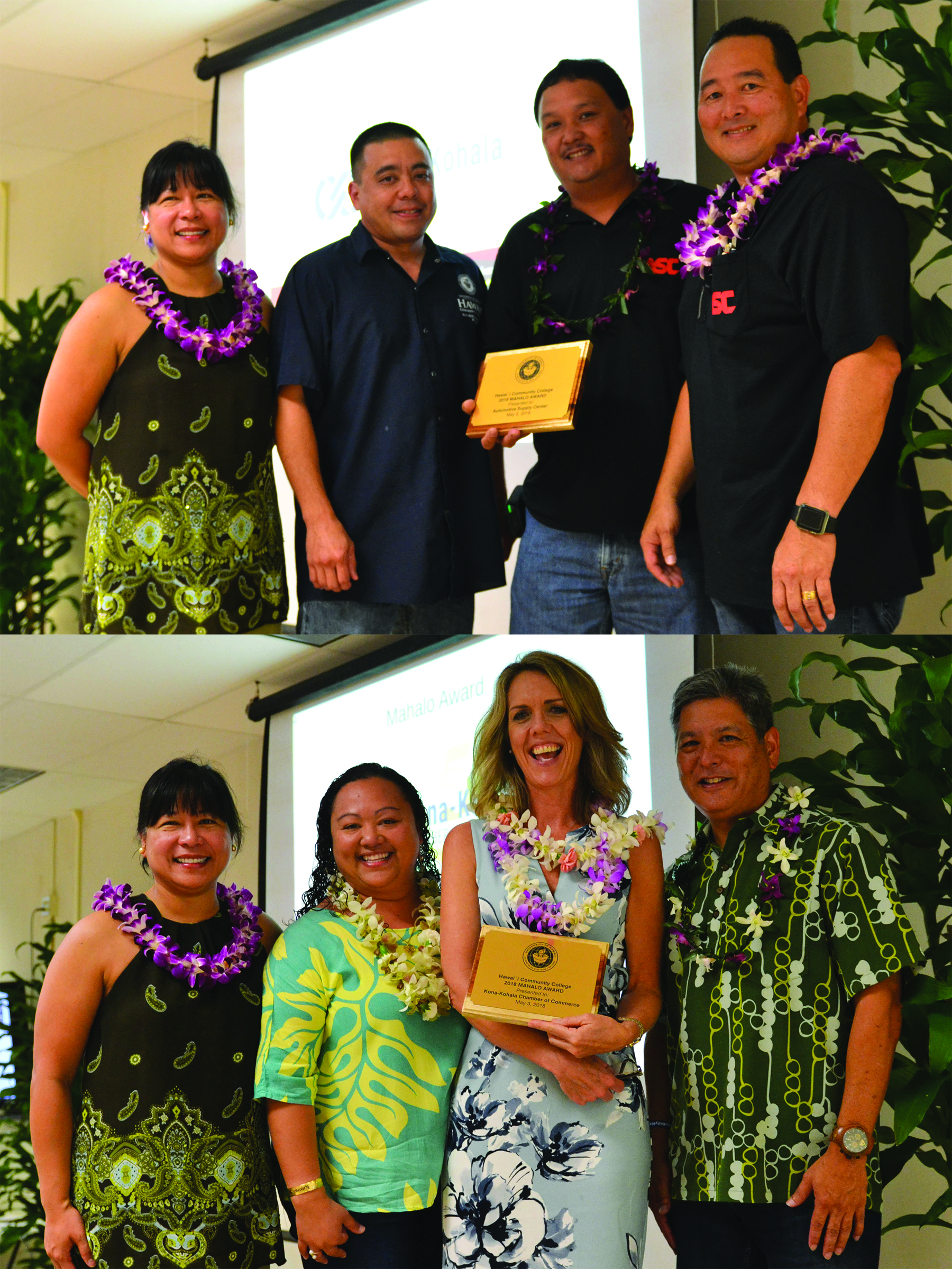Group photos with Automotive Supply Center and the Kona-Kohala Chamber of Commerce 