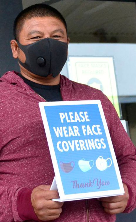 face covering sign