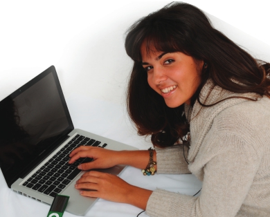 student with laptop