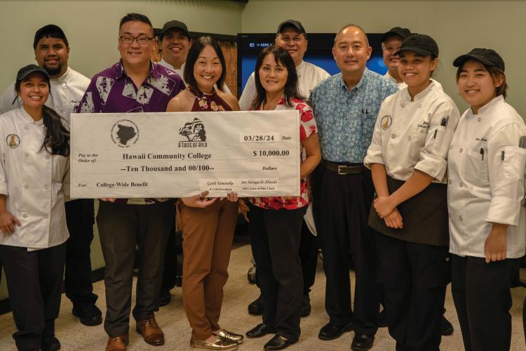 Japanese Chamber of Commerce & Industry of Hawai‘i Donates $10,000 to Hawai'i Community College Culinary Program