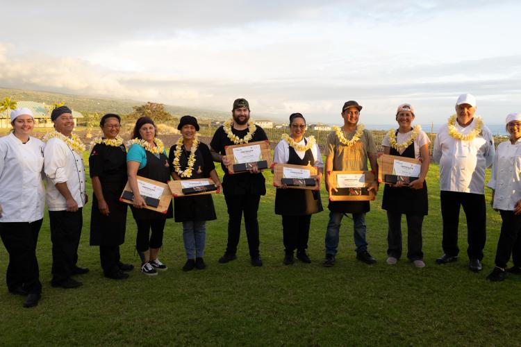 Cohort two from the Hoʻokahua culinary program.  