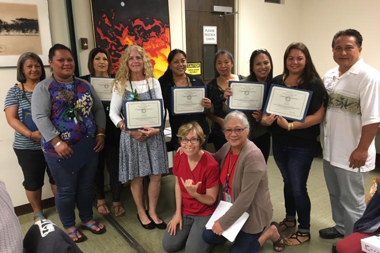 Group receiving certificates