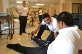 Student practicing EMT skills