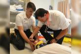 Student practicing EMT skills