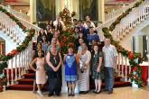 Group photo of students on cruise