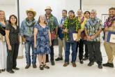 The inaugural class of Hawai‘i Community College’s new butchery course with instructors Bill Wong and Wade Cypriano , and Hawai‘i Community College Chancellor Susan Kazama and VCAA Kimberley Collins. (Photo Credit: Sarah Anderson)