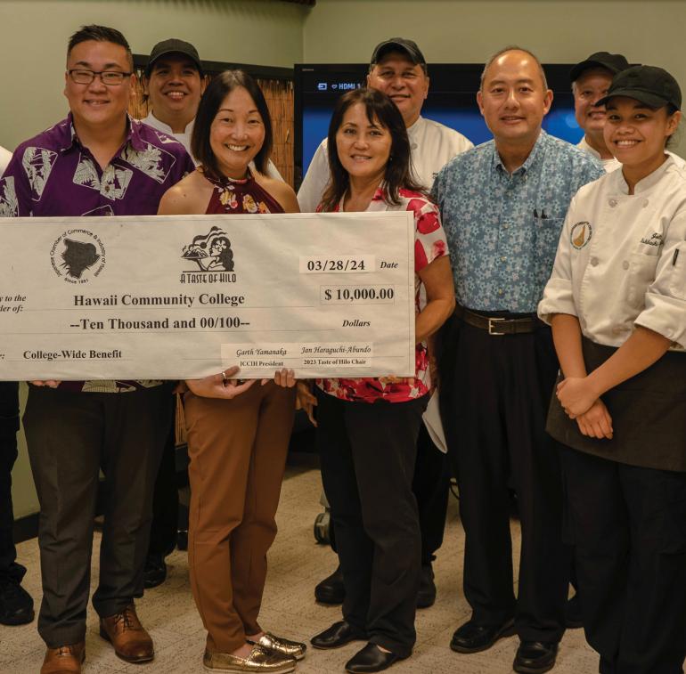 Japanese Chamber of Commerce & Industry of Hawai‘i Donates $10,000 to Hawai'i Community College Culinary Program