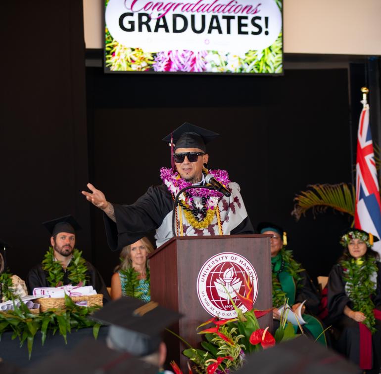 Drew Camacho delivered an inspiring speech to his fellow graduates saying, “As we step into this next phase of our journey, remember this: the world needs dreamers like us. It needs people who are willing to challenge the status quo, who believe in the impossible, and who are relentless in the pursuit of their goals.”